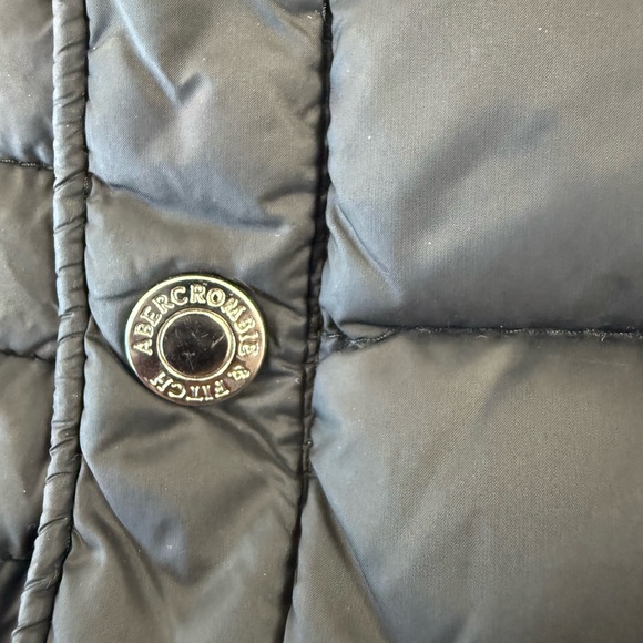 Vintage Abercrombie & Fitch Down Black Puffer Jacket Y2K Womens M - Picture 8 of 16